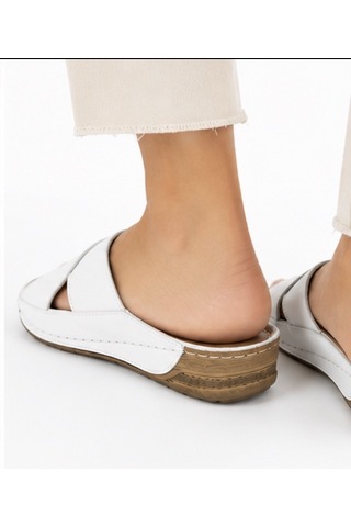 N Napa Shoe Np.312.beyaz Deri Terlik