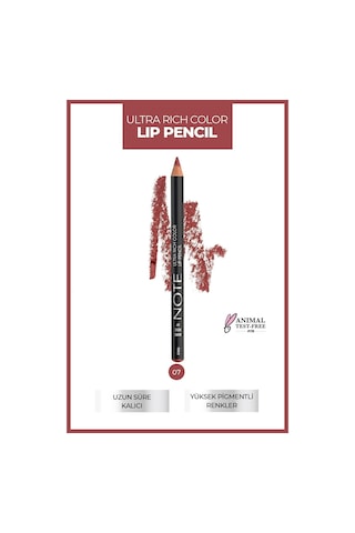 Note Cosmetique Ultra Rich Color Lip Pencil Dudak Kalemi 07 Nude Rose - Nude