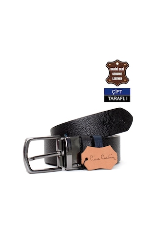 Pierre Cardin Pc406 Erkek 4 Cm Çift Taraflı Kemer Lacivert-lacivert Lacivert