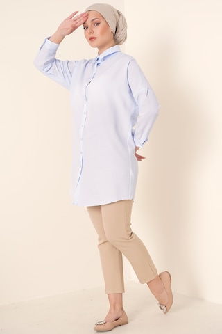Bigdart 5845 Tesettür Tunik - Açık Mavi 001