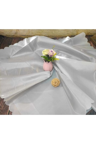 Saten Gelin Nişan Bohçası Beyaz 80x80 CM