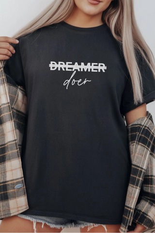 Freedom Store Unisex Oversize 24/1 Penye Dtf Baskılı Tişört - Dtf292 Siyah