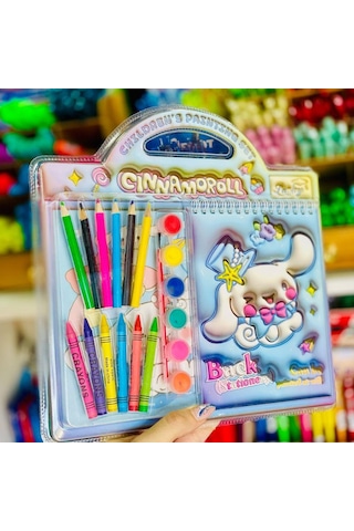 Sanrio Cinnamoroll Mymelody Kuromi Hediyelik Boyama Seti Mavi