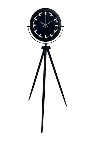 Siyah Lüks Sade Tripod Ayaklı Saat Çok Renkli
