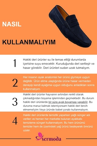 Sermoda Erkek Loafer - Hakiki Deri Rok Loafer Erkek Ayakkabı Süet Lacivert