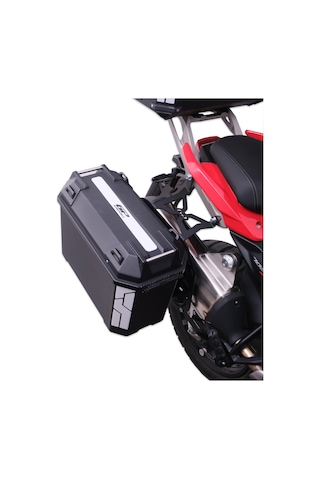 GP Kompozit Universal 26 lt x 2 Plastik Motosiklet Yan Çanta Seti Siyah