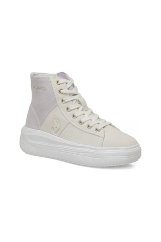 Uspoloassn U.s. Polo Assn. Cleberas Jr Bej Kız Çocuk High Sneaker Bej-lıla-pudra