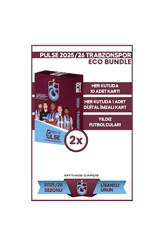 Eco Bundle - Trabzonspor - Pulse Futbolcu Kartları 2025/26 - 2 Paket