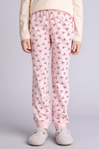Defacto Regular Fıt 2li Pijama Takımı Kız Çocuk H0105a826sper233 Ekru-er233