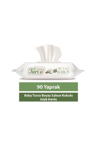 Baby Turco Beyaz Sabun Kokulu Islak Havlu 90 Yaprak