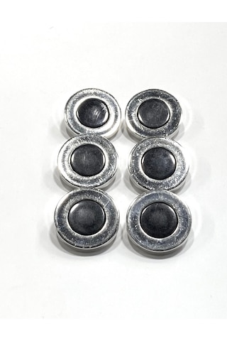 İtalyan Gümüş Çerçeveli / Ceket Ve Trençkot Düğmesi / 6'lı Set / 2,3 Cm / Ita22
