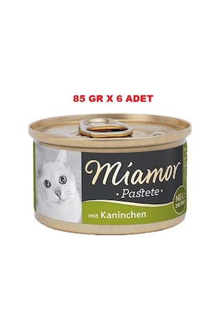Miamor Pastete Tavşanlı Kedi Konservesi 6 x 85 G