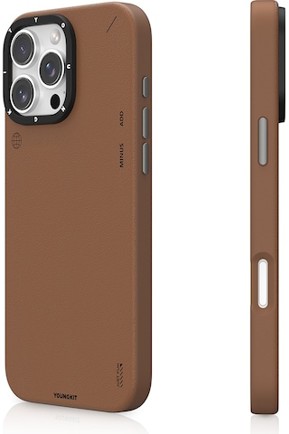 Apple Uyumlu iPhone 16 Pro Kılıf Magsafe Özellikli Basit Mat Deri Desenli Youngkit Tech Fashion Serisi Kahverengi Apple Uyumlu iPhone 16 Pro Kılıf Magsafe Özellikli Basit Mat Deri Desenli Youngkit Tech Fashion Serisi Kahverengi