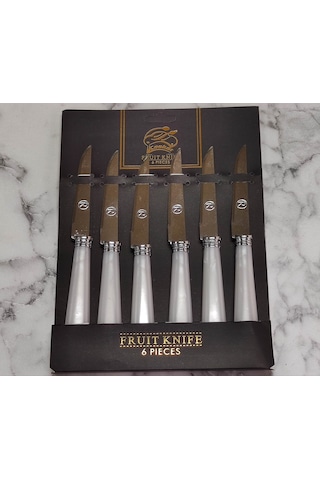 Meyve Bıçağı 6lı Cooker Beyaz Lüx Meyve Bıçağı 6lı Cooker Beyaz Lüx