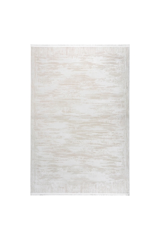 Badelya Home Krem Ekru 7102 Modern Doğal Taban Saçaklı Salon Koridor Mutfak Çocuk Oturma Odası Halı Yolluk 7102krem