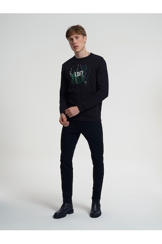 Erkek Sweatshirt Lf2034076 Siyah