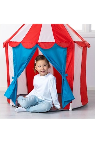 Çocuk Oyun Çadırı MeridyenDukkan Kırmızı-Beyaz 100Cm IKEA Çocuk O