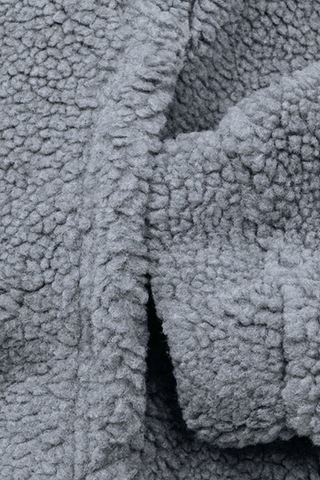 Genius Store Genıus Store Erkek Kapüşonlu Polar Sherpa Kuzu Kumaş İçi Şardonlu Kapüşonlu Sweatshırt Sherpa-kap Gri