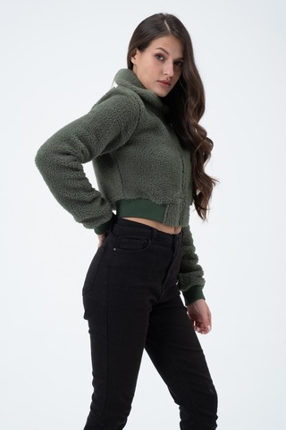 Kadın Polar Ceket Açık Yeşil