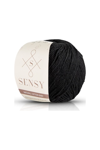 Sensy Premium Amigurumi Ipi Punch Panç Baby Soft Cotton 50 Gr Örgü Ip Siyah