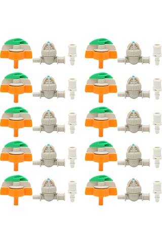 10 Adet 4/7 Hortum Bağlantılı Nozul Huiliang