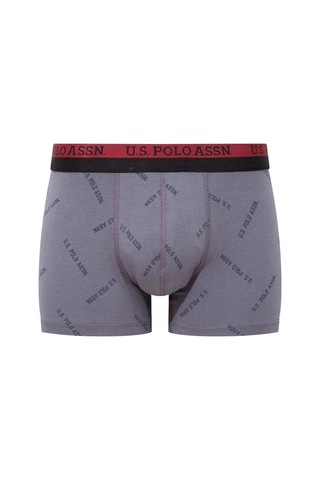 U.S. Polo Assn. U.s Polo Assn. 80522 Erkek Pamuklu 3'lü Boxer-siyah&baskılı&bordo Siyah