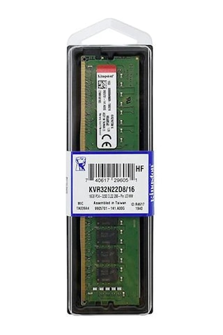 Kıngston Kvr32n22d8/16, 16gb, 3200mhz, Ddr4, Cl22, Desktop Ram