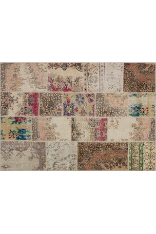 El Dokuma Patchwork Tasarım Halı 140 X 200 Cm 6192