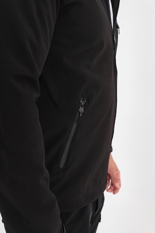 Camp Scoutland CAMP457 Outdoor Softshell Su ve Rüzgara Dayanıklı İçi Polar Seyyar Kapüşonlu Erkek Taktik Mont - Siyah