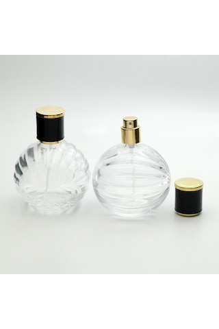 Parfüm Şişesi 100 Ml 2 Adet Top Desenli Model Kolay Kapama