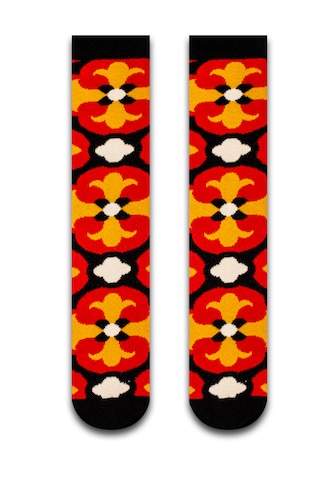 Neşeli Çoraplar Kırmızı Retro Renkli Erkek Çorap Kırmızı Neşeli Çoraplar Kırmızı Retro Renkli Erkek Çorap Kırmızı