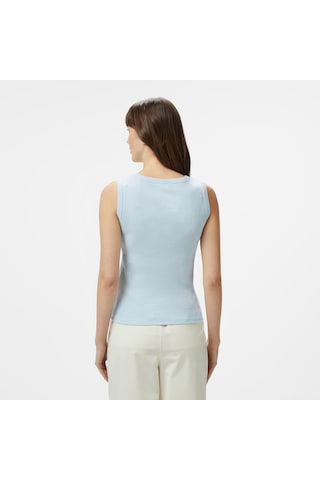 Nautica Kadın Mavi Slim Fit T-shirt Düz 35v422t Mavi