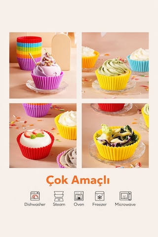 Dr.maya 18'li Cupcake Kek Kapları Çok Renkli