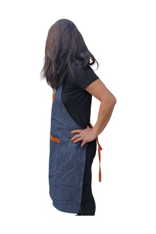 Anneler Günü Kim İlkbahar Çiçekleri Nakışlı Keten, Chef Mutfak Önlüğü Çok Renkli