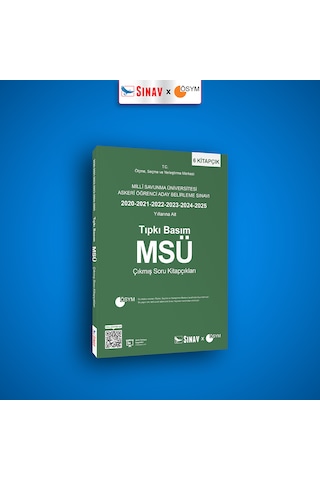 Sınav Yayınları Msü Tıpkı Basım Son 6 Yıl Çıkmış Soru Kitapçıkları