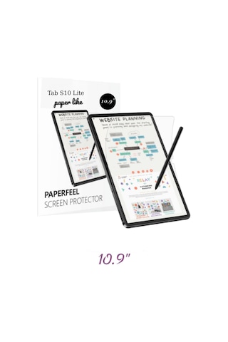 Fuchsia Galaxy Tab S10 Lite İle Uyumlu Gerçek Kağıt Hissi Parlama Önleyici Paper Like Tablet Ekran Koruyucu