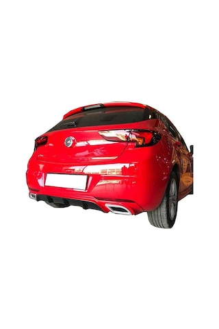 Opel Astra K 2016 Sonrası Egzoz Görünümlü Arka Tampon Eki - Difüz