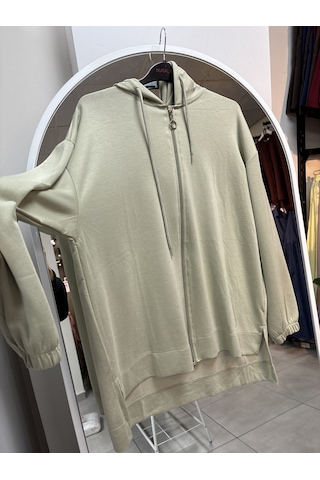 Nirva Butik Kapşonlu Fermuarlı Takım Pantolon Etekli Owrl Su Yeşili
