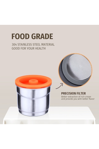 Leezsing Paslanmaz Çelik Kahve Kapsülü Yeniden Doldurulabilir Kahve Kapsülleri Espresso Kapsülleri İlly Kahve Makinesiyle Uyumlu