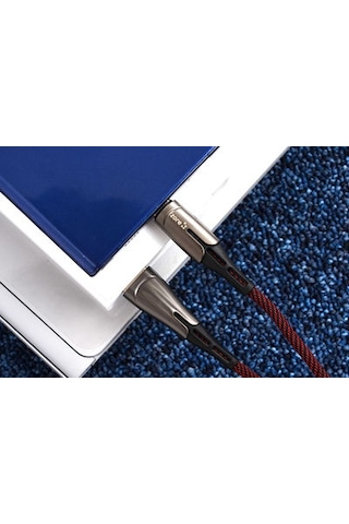 Zore Focus Metal Uçlu Halat Kablo Micro 2.4 A 1 M -> Kırmızı