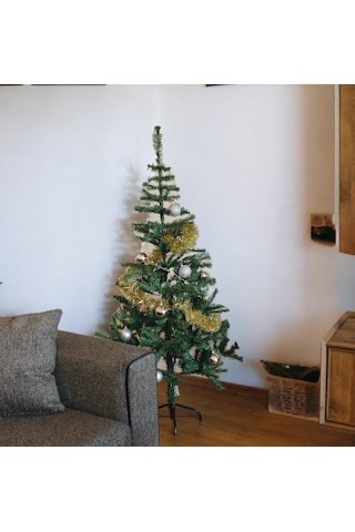 T.concept Yılbaşı Çam Ağacı 150 Cm Boy, 300 Dal, Noel Yılbaşı Dekorasyonu, Metal Ayaklı, Kutulu