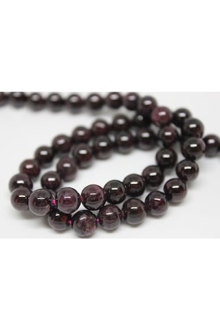 Lal Granat Garnet Taşı Yarım Dizi 7mm 18cm Uzunluğundadır Çok Renkli
