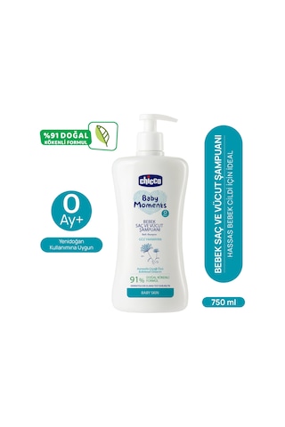 Chicco Baby Moments Doğal Bebek Saç Ve Vücut Şampuanı 750 Ml 00010592500150