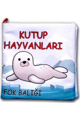 Tox Kutup Hayvanları Kumaş Sessiz Kitap T056 - Bez Kitap , Eğitici Oyuncak , Yumuşak Ve Hışırtılı