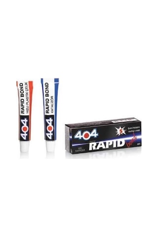 404 Rapid Bond Hızlı Plastik Çelik Yapıştırıcı 16g 10 Dk Da Yapıştır Genel