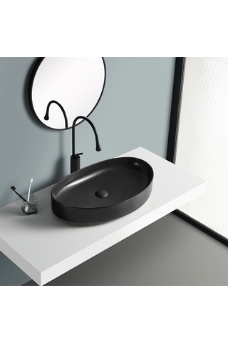 Ey-4714ms Tezgah Üstü Lavabo Mat Siyah