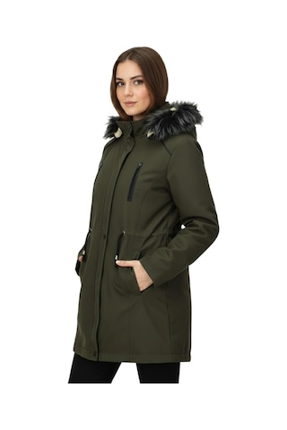 Baglan Kadın Kapüşonlu İçi Peluş Mont Bgl-st05029 Haki