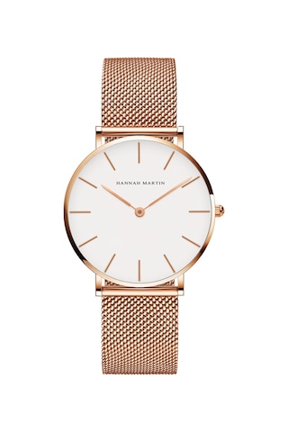 Xindoker Bayanlar İçin Basit Tasarım, Japon Mekanizma, Paslanmaz Çelik Kordon, Su Geçirmez Kol Saati - Cb36-wff Beyaz Ekran Pembe Altın Zincir Çok Renkli