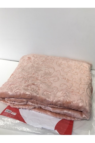 Padişah Desenli Açık Pembe Çift Kişilik Battaniye Açık Pembe