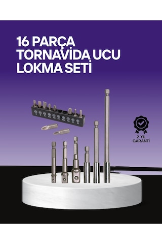 Ceylan Adam Çok Amaçlı 16lı Bits Uç Seti Dayanıklı Tornavida Adaptör